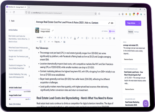 The Wordform editor writing a fully researched article