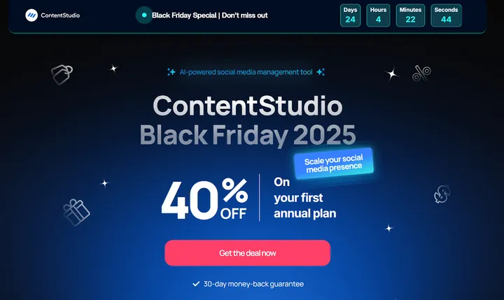 ContentStudio.io's Black Friday offer