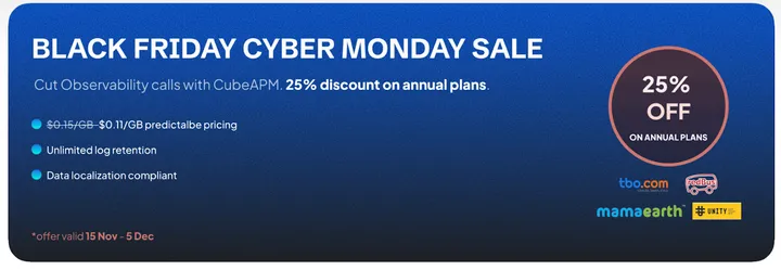 CubeAPM's Black Friday offer