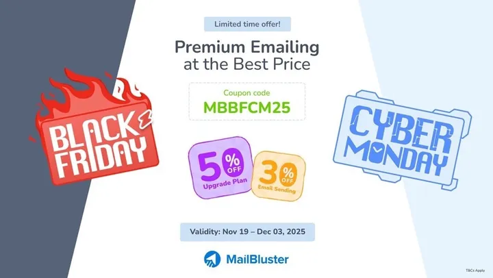 MailBluster's Black Friday offer