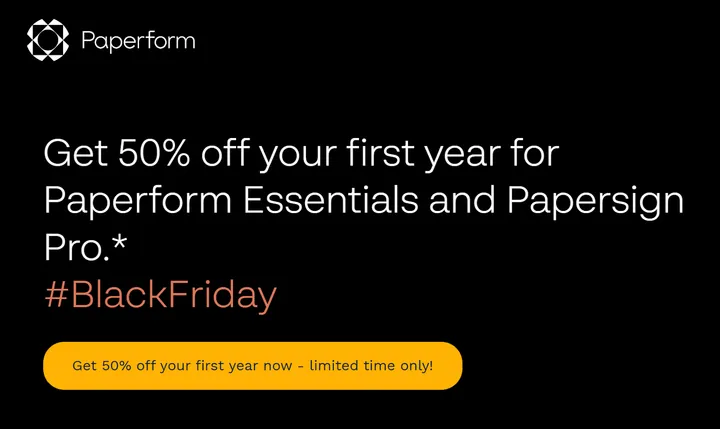 Paperform's Black Friday offer