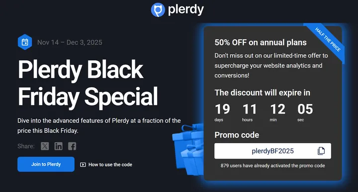 Plerdy's Black Friday offer