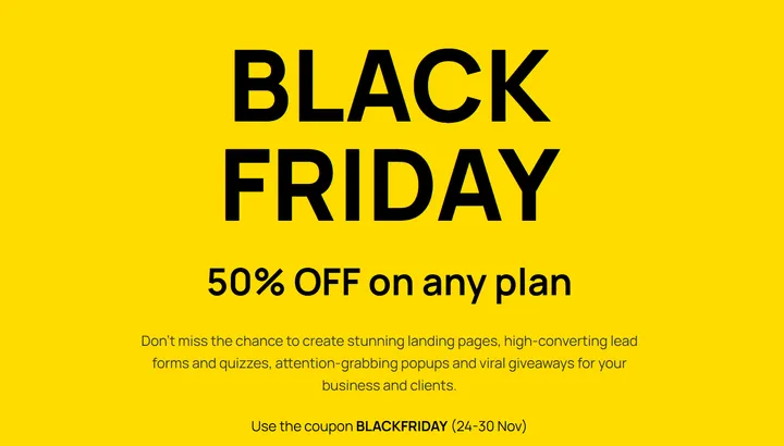 Woorise's Black Friday offer